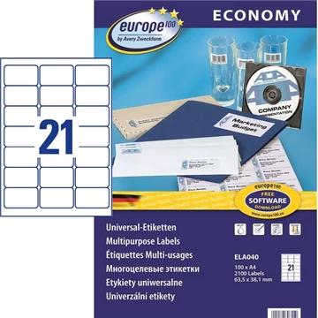 Címke A4 ELA040 (63,5x38,1mm)