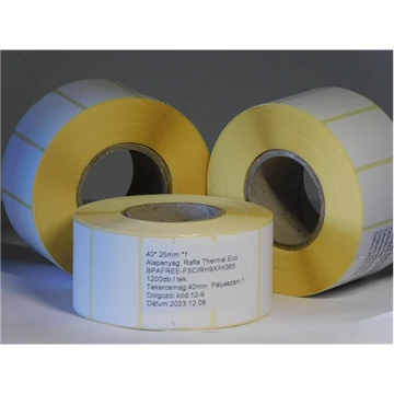 Címke termó 40x25mm 1200/tekercs