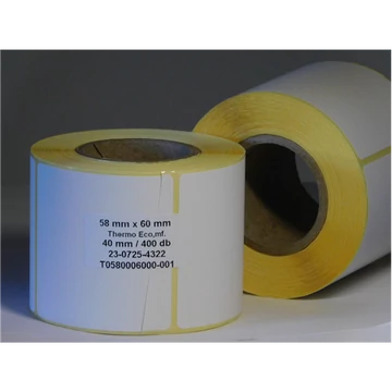 Címke termó 58x60mm 400/tek.40mag