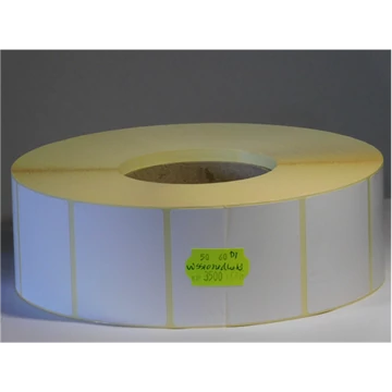 Címke termó 60x50mm 3500/tek.visszaszedhető külső 76mag