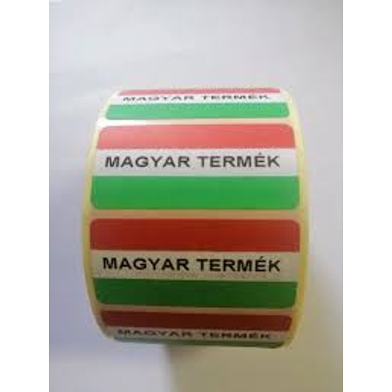Címke TT 43x20mm 1500/tek. zászlós