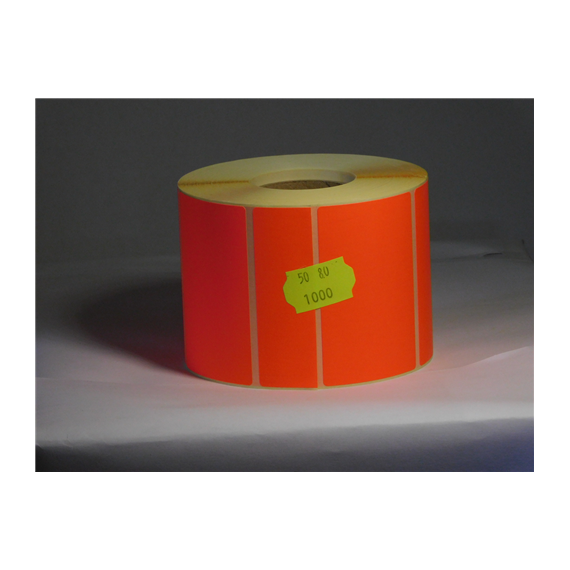 Címke TT 80x50 mm fluo piros 1000/tek.40mag